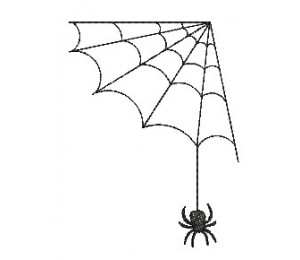 Stickdatei - Halloween Doodle Spinnennetz